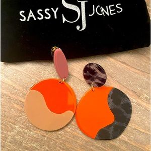 Sassy Jones lightweight earrings.